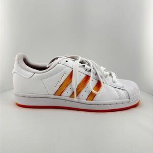 adidas White and Orange Women's Sneakers